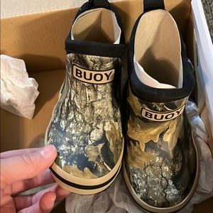 Brown and Black Rain & Snow Boots with Adjustable Heel Strap